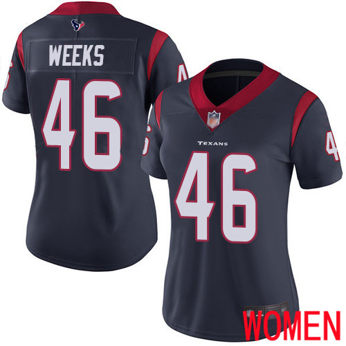 Houston Texans Limited Navy Blue Women Jon Weeks Home Jersey NFL Football 46 Vapor Untouchable